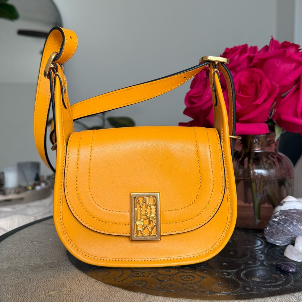 Mulberry Sadie Mini Satchel - Yellow Leather Crossbody Bag